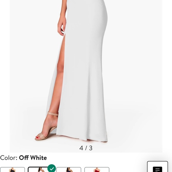 NWT Dress The Population Amy Gown Size Small Off White - Picture 4 of 4